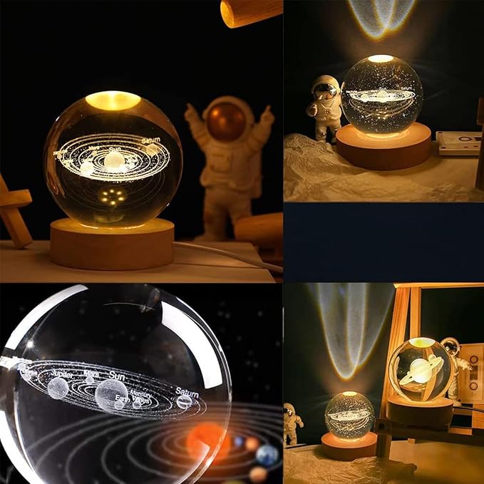 Crystal ball night lamp